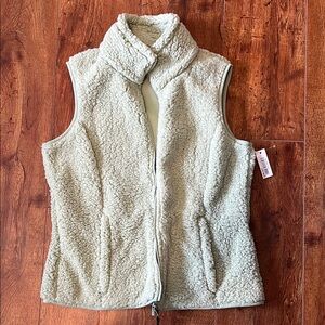 Amazon Essentials mint green Fleece Vest Cozy Sherpa Layer
